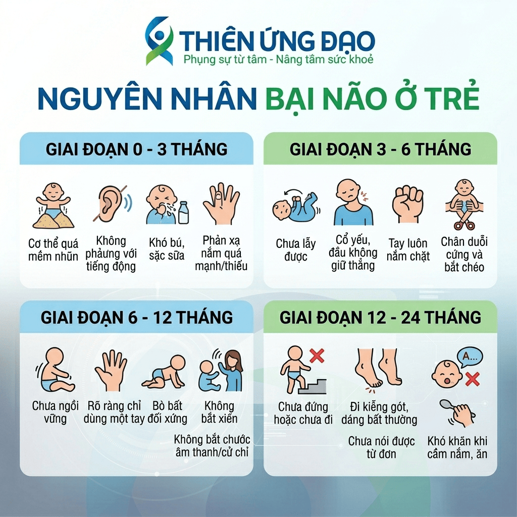 Dấu hiệu bại não sớm ở trẻ