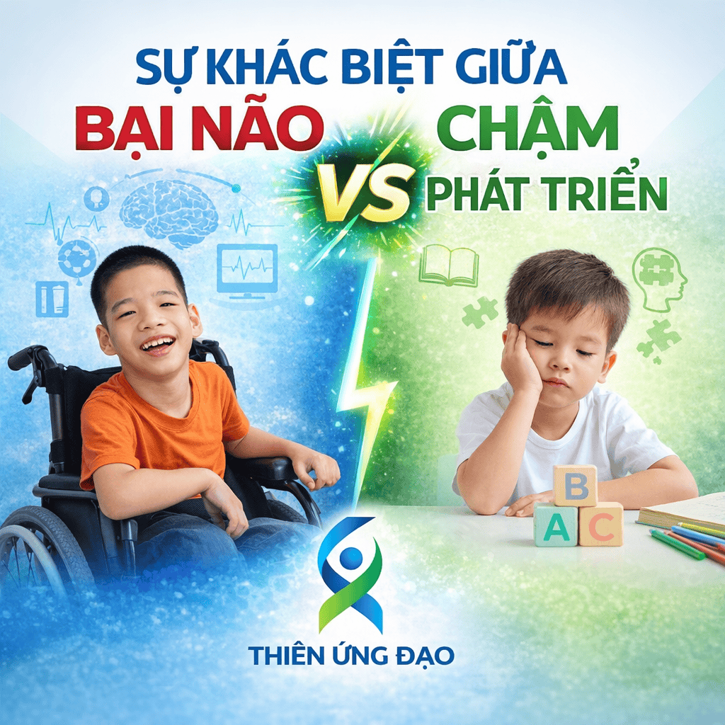 Sự khác biệt giữa bại não và chậm phát triển